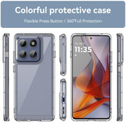 For Motorola Edge 60 Pro Colorful Series Acrylic Hybrid TPU Phone Case(Transparent)