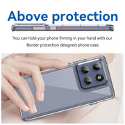 For Motorola Edge 60 Pro Colorful Series Acrylic Hybrid TPU Phone Case(Transparent)