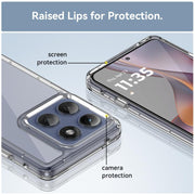 For Motorola Edge 60 Pro Colorful Series Acrylic Hybrid TPU Phone Case(Transparent)