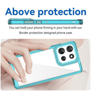 For Motorola Moto G86 5G Colorful Series Acrylic Hybrid TPU Phone Case(Transparent Blue)