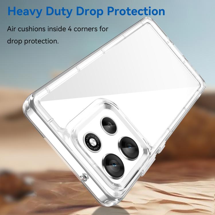 For Motorola Moto G86 5G Colorful Series Acrylic Hybrid TPU Phone Case(Transparent) - free shipping - PMC TechLife - Order now!