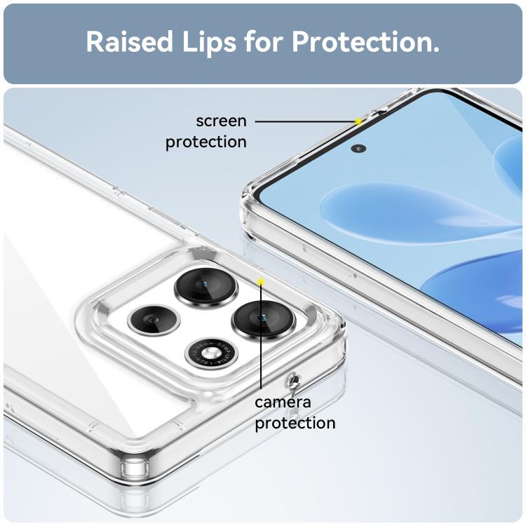 For Motorola Moto G86 5G Colorful Series Acrylic Hybrid TPU Phone Case(Transparent) - free shipping - PMC TechLife - Order now!