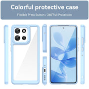 For Motorola Moto G100 Pro 5G Colorful Series Acrylic Hybrid TPU Phone Case(Blue)
