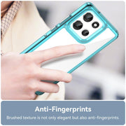 For Motorola Moto G100 Pro 5G Colorful Series Acrylic Hybrid TPU Phone Case(Transparent Blue)