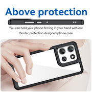 For Motorola Moto G56 5G Colorful Series Acrylic Hybrid TPU Phone Case(Black)