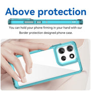 For Motorola Moto G56 5G Colorful Series Acrylic Hybrid TPU Phone Case(Transparent Blue)