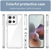 For Motorola Moto G56 5G Colorful Series Acrylic Hybrid TPU Phone Case(Transparent)