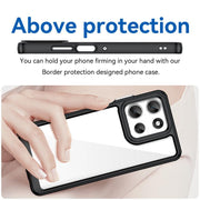 For Motorola Moto G66j 5G Colorful Series Acrylic Hybrid TPU Phone Case(Black)