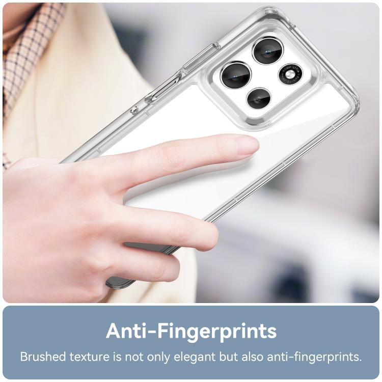 For Motorola Moto G66j 5G Colorful Series Acrylic Hybrid TPU Phone Case(Transparent) - free shipping - PMC TechLife - Order now!