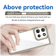 For Motorola Moto G66y 5G Colorful Series Acrylic Hybrid TPU Phone Case(Transparent Grey)
