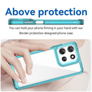 For Motorola Moto G66y 5G Colorful Series Acrylic Hybrid TPU Phone Case(Transparent Blue)