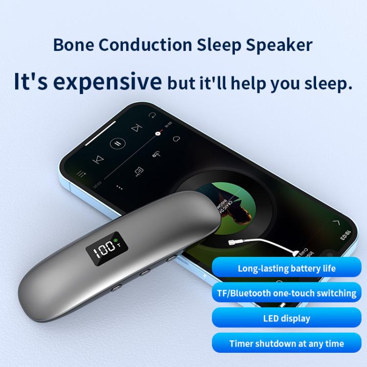 QY10-A Bone Conduction Bluetooth 5.3  Sleep Speaker(Grey)