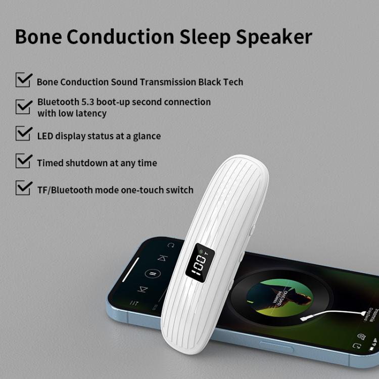 QY10-B Bone Conduction Bluetooth 5.3  Sleep Speaker(White)
