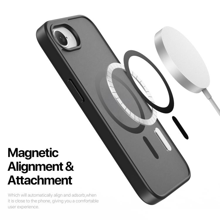 For iPhone 16e DUX DUCIS Yind Series MagSafe TPU Hybrid PC Phone Case(Black) - iPhone 16e Cases by DUX DUCIS | Online Shopping South Africa | PMC TechLife | Buy Now Pay Later Mobicred