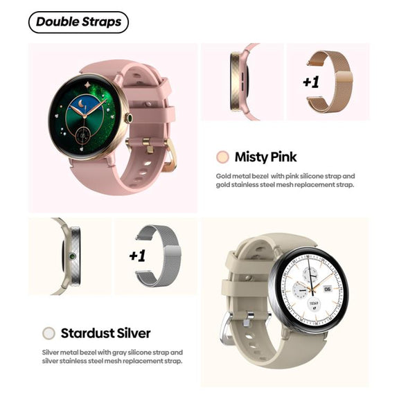 Zeblaze Lily 2 1.2 inch Screen Haute & Healthy Lady Smart Watch(Misty Pink)