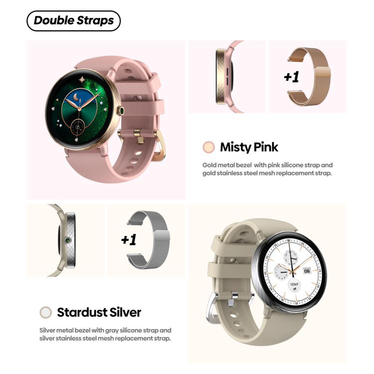 Zeblaze Lily 2 1.2 inch Screen Haute & Healthy Lady Smart Watch(Misty Pink)