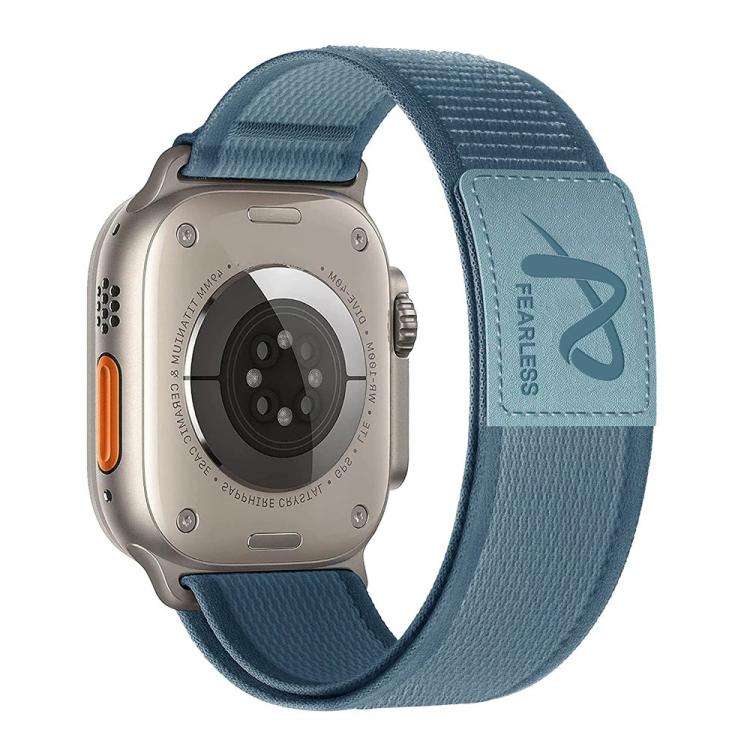 For Apple Watch 46mm / 49mm / 45mm / 44mm Fearless Trail Loop Nylon Band(Blue)