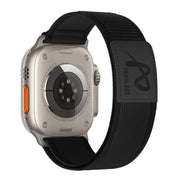 For Apple Watch 42mm / 41mm / 40mm / 38mm Fearless Trail Loop Nylon Band(Black)