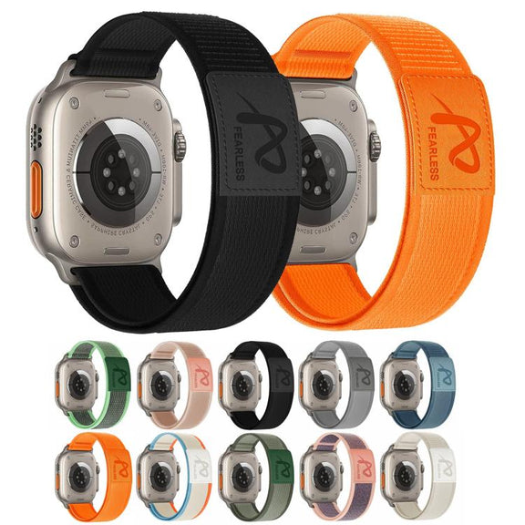 For Apple Watch 42mm / 41mm / 40mm / 38mm Fearless Trail Loop Nylon Band(New Silt Sand)