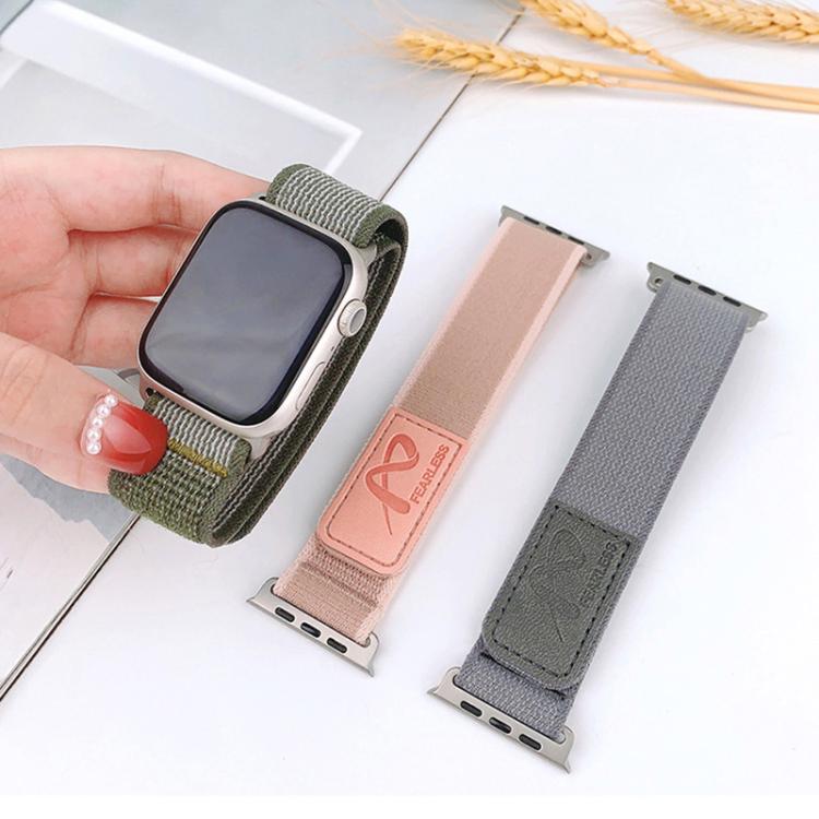 For Apple Watch 46mm / 49mm / 45mm / 44mm Fearless Trail Loop Nylon Band(New Silt Sand)