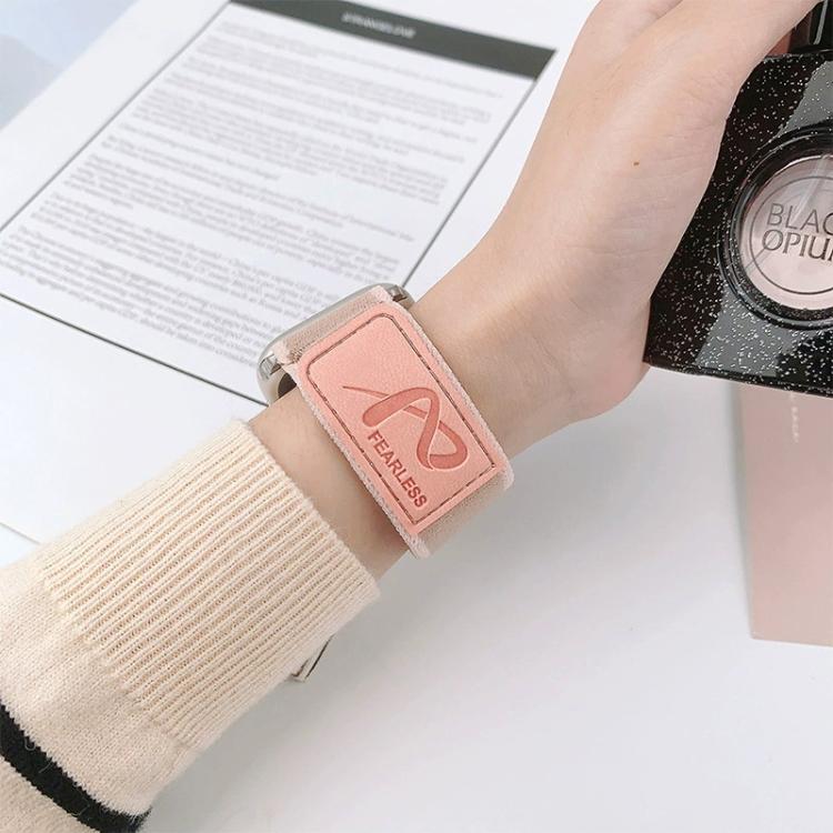 For Apple Watch 42mm / 41mm / 40mm / 38mm Fearless Trail Loop Nylon Band(Pink)