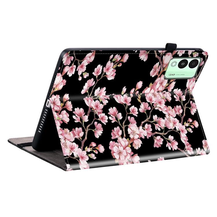 For Tecno Megapad 11 Crystal Texture Painted Leather Tablet Case(Plum Bossom) - Others by PMC TechLife | Online Shopping South Africa | PMC TechLife | Buy Now Pay Later Mobicred