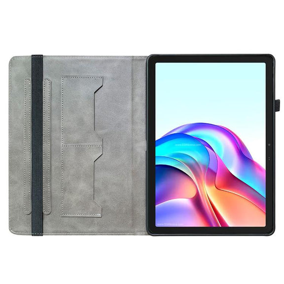 For Tecno Megapad 11 Crystal Texture Painted Leather Tablet Case(Black Rose)