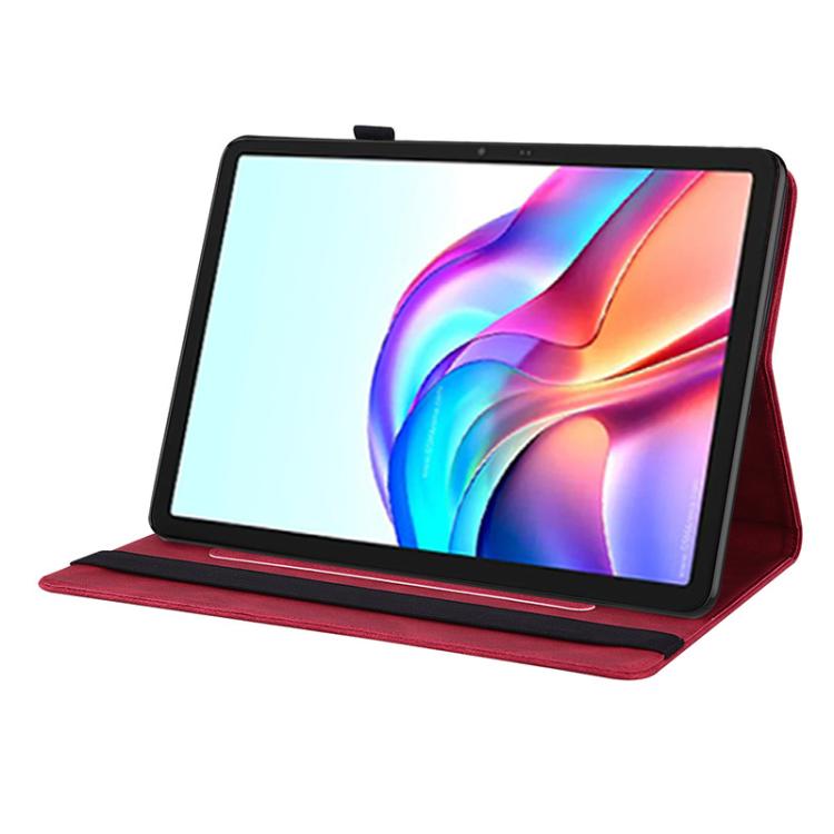 For Tecno Megapad 11 Butterfly Flower Embossed Leather Tablet Case(Red) - Others by PMC TechLife | Online Shopping South Africa | PMC TechLife | Buy Now Pay Later Mobicred