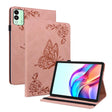 For Tecno Megapad 11 Butterfly Flower Embossed Leather Tablet Case(Rose Gold) - Others by PMC TechLife | Online Shopping South Africa | PMC TechLife | Buy Now Pay Later Mobicred