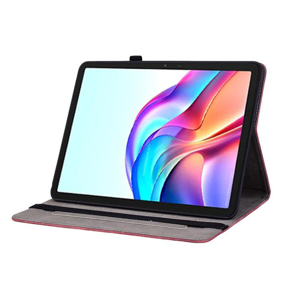 For Tecno Megapad 11 Butterfly Rose Embossed Leather Tablet Case(Red)