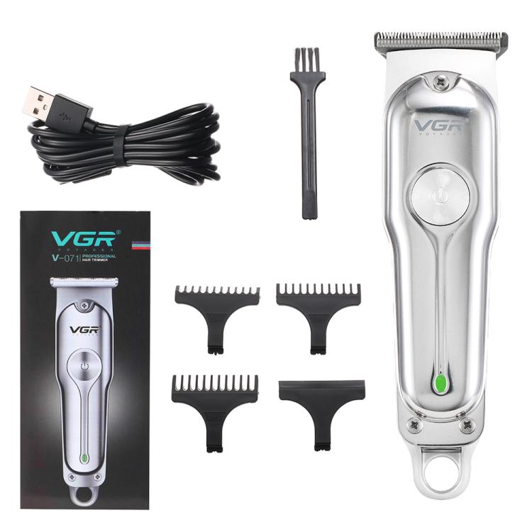 VGR V-071 5W Carbon Steel Blade USB Electric Hair Clipper(Silver)