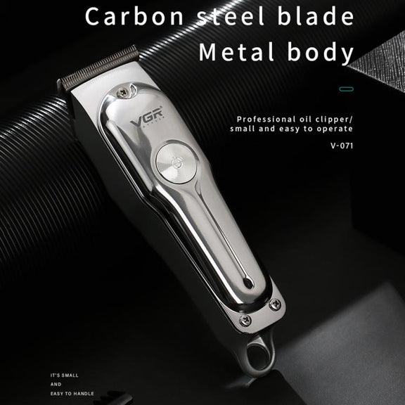 VGR V-071 5W Carbon Steel Blade USB Electric Hair Clipper(Silver)