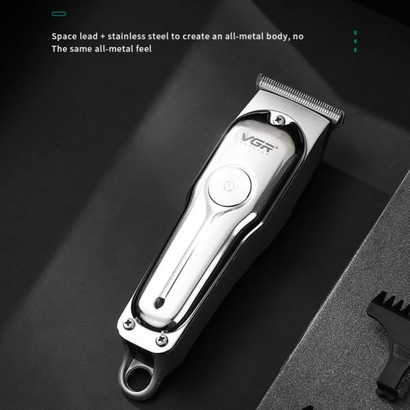 VGR V-071 5W Carbon Steel Blade USB Electric Hair Clipper(Silver)