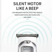 VGR V-071 5W Carbon Steel Blade USB Electric Hair Clipper(Silver)