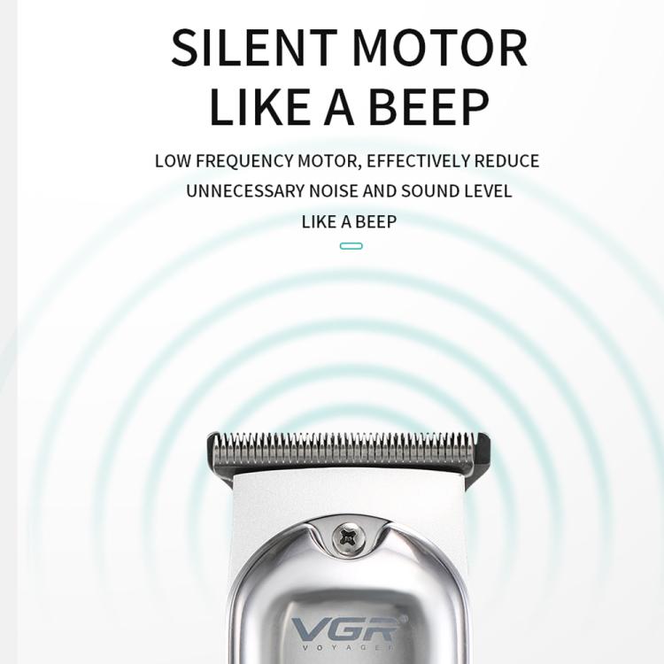 VGR V-071 5W Carbon Steel Blade USB Electric Hair Clipper(Silver)