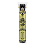 VGR V-085 Vintage Hairstyles Carving USB Electric Hair Clipper(Gold)