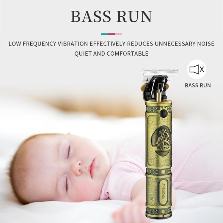 VGR V-085 Vintage Hairstyles Carving USB Electric Hair Clipper(Gold) - free shipping - PMC TechLife - Order now!