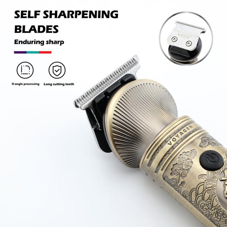 VGR V-106 6-in-1 Digital Display Electric Hair Clipper Kit(Gold) - Hair Trimmer by VGR | Online Shopping South Africa | PMC Jewellery | Buy Now Pay Later Mobicred