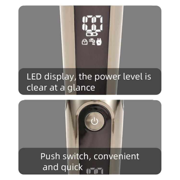 VGR V-107 11-in-1 IPX6 Digital Display Electric Hair Clipper Kit(Gold) - Hair Trimmer by VGR | Online Shopping South Africa | PMC Jewellery | Buy Now Pay Later Mobicred