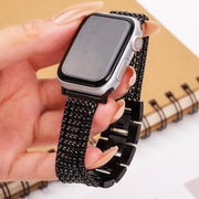 For Apple Watch 46mm / 49mm / 45mm / 44mm 6-Chain Stainless Steel Watch Band(Black)