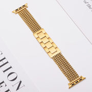 For Apple Watch 46mm / 49mm / 45mm / 44mm 6-Chain Stainless Steel Watch Band(Gold)