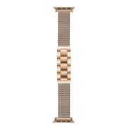For Apple Watch 46mm / 49mm / 45mm / 44mm 6-Chain Stainless Steel Watch Band(Rose Gold)