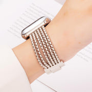 For Apple Watch 46mm / 49mm / 45mm / 44mm 6-Chain Stainless Steel Watch Band(Starlight)