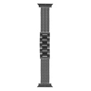 For Apple Watch 42mm / 41mm / 40mm / 38mm 6-Chain Stainless Steel Watch Band(Black)