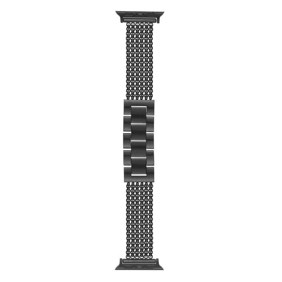 For Apple Watch 42mm / 41mm / 40mm / 38mm 6-Chain Stainless Steel Watch Band(Black)