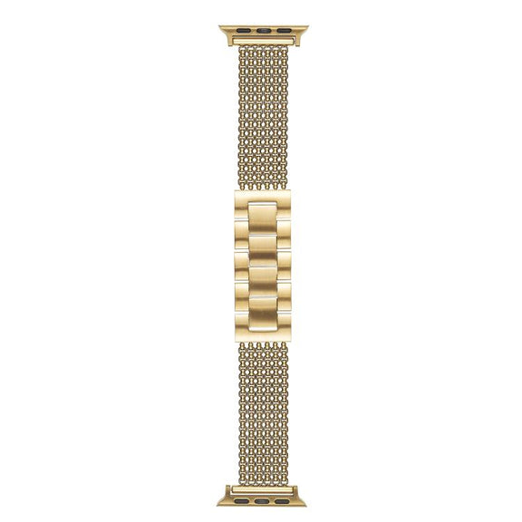 For Apple Watch 42mm / 41mm / 40mm / 38mm 6-Chain Stainless Steel Watch Band(Gold)