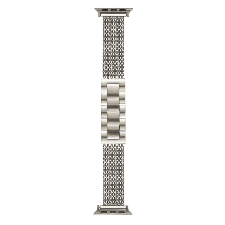 For Apple Watch 42mm / 41mm / 40mm / 38mm 6-Chain Stainless Steel Watch Band(Starlight)