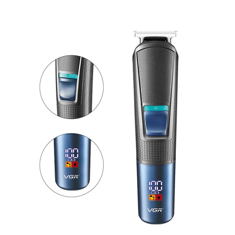 VGR V-108 10-in-1 Digital Display Electric Hair Clipper Men Care Kit(Black) - Hair Trimmer by VGR | Online Shopping South Africa | PMC Jewellery | Buy Now Pay Later Mobicred