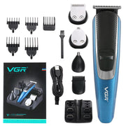 VGR V-172 10W Multifunctional USB Electric Hair Clipper(Blue)