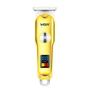 VGR V-290 Portable Mini USB Electric Hair Clipper with Digital Display(Gold)